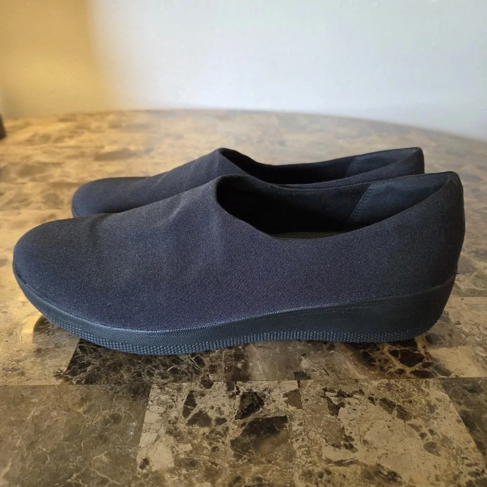Fitflop sz 8.5 black Bobbie loafer flats casual career chic comfort